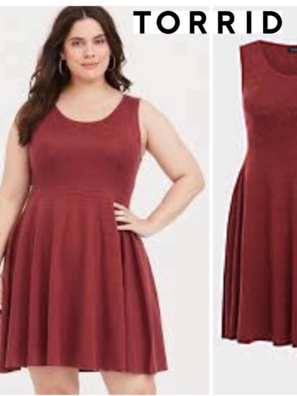 NWT Torrid Rust Textured Sweater Midi Dress